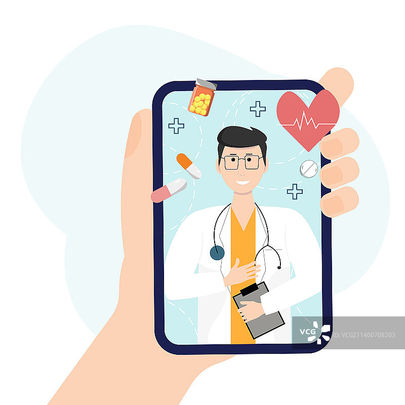 在线医生预约医疗在线帮助图片素材