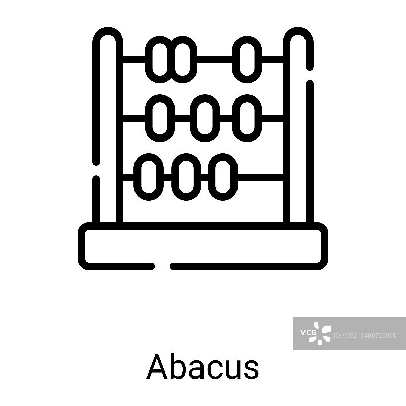 白色背景上的算盘线条图标图片素材