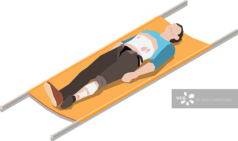 手推车受害者构图图片素材