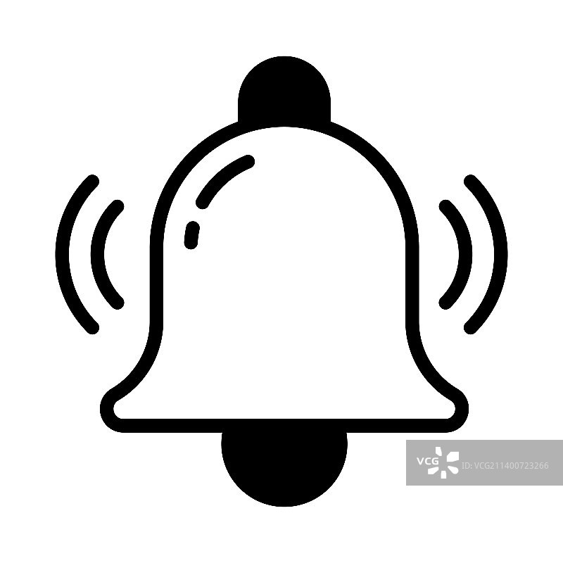 白色背景上的孤立闹钟图标图片素材