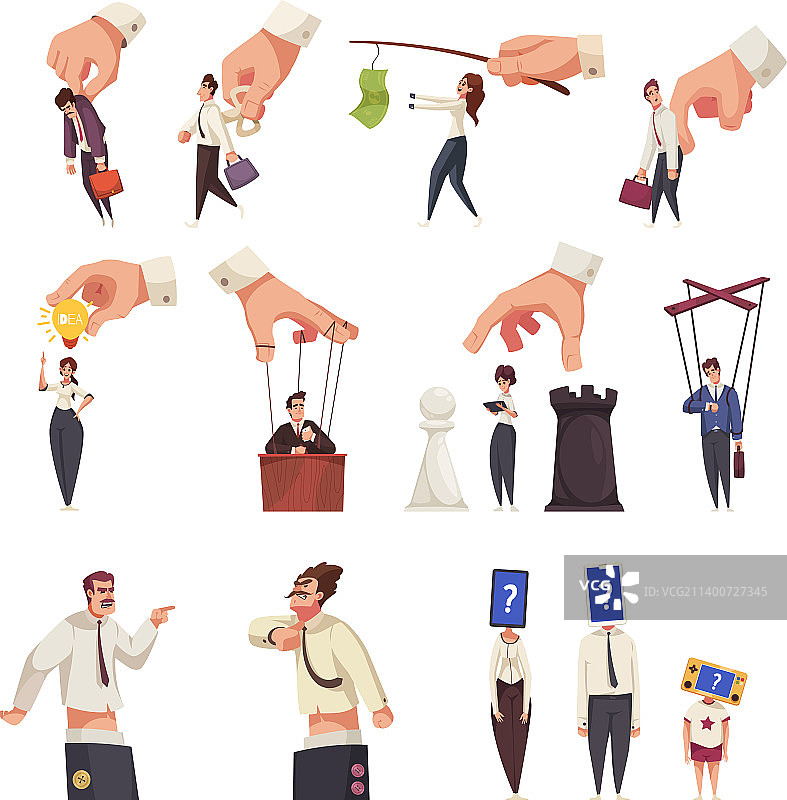 操作控制卡通合集图片素材