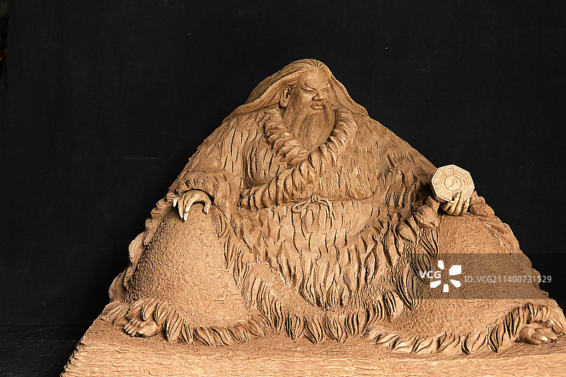 伏羲泥塑图片素材