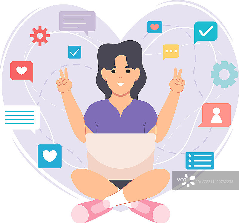 个人多任务处理概念图片素材