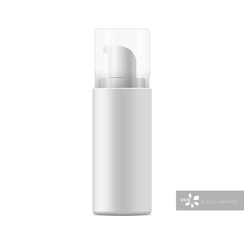 白色化妆品空瓶3D模型图片素材