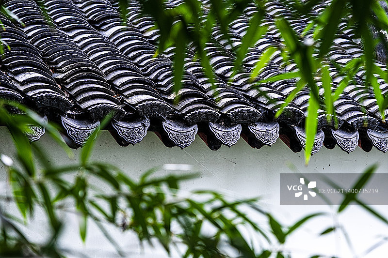 江南民居的屋檐图片素材