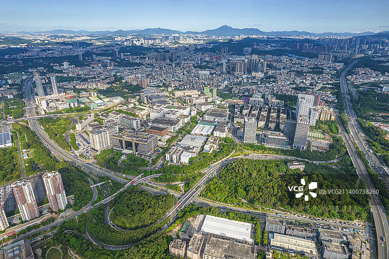 深圳龙华区观澜全景 深圳龙华区城市风光图片素材
