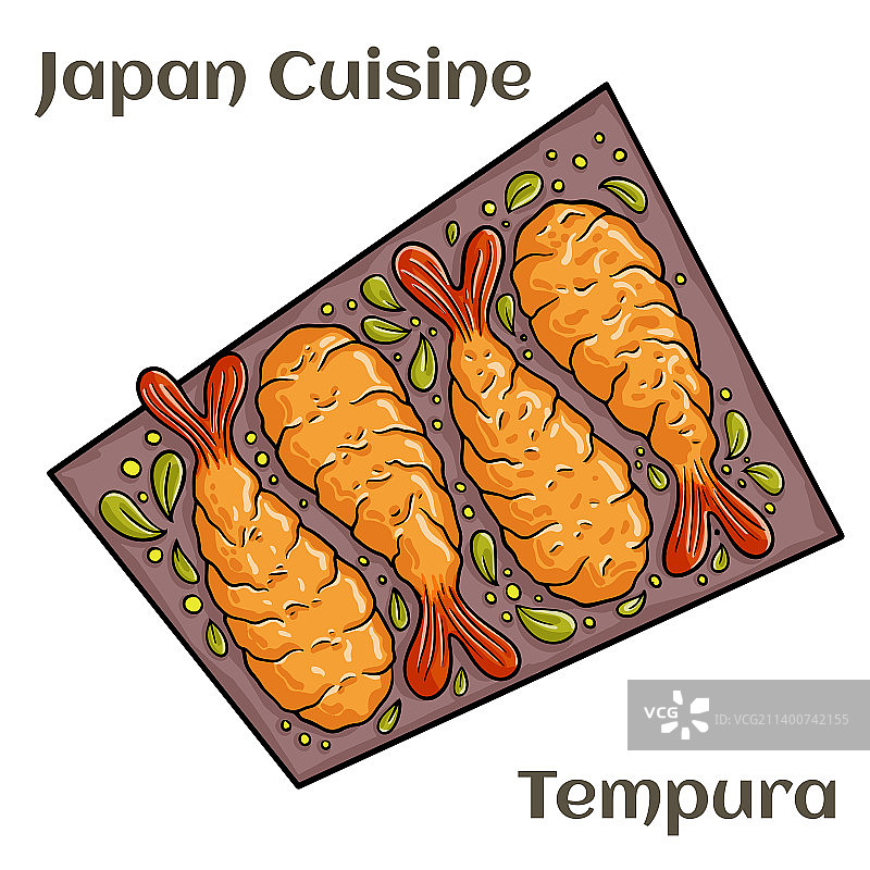 美味天妇罗炸虾佐白酱图片素材