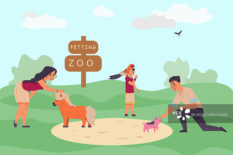 人们从兽医处领养宠物图片素材