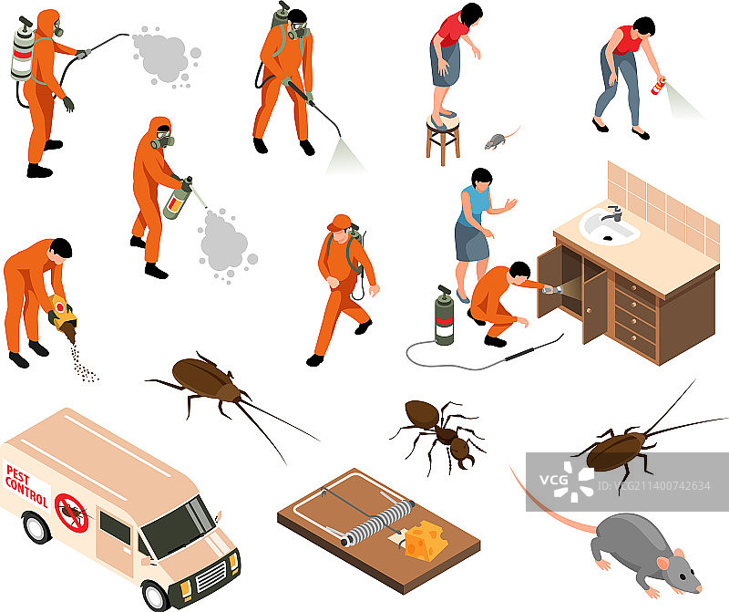 虫害防治套装图片素材