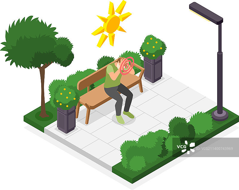 花园中暑构成图片素材