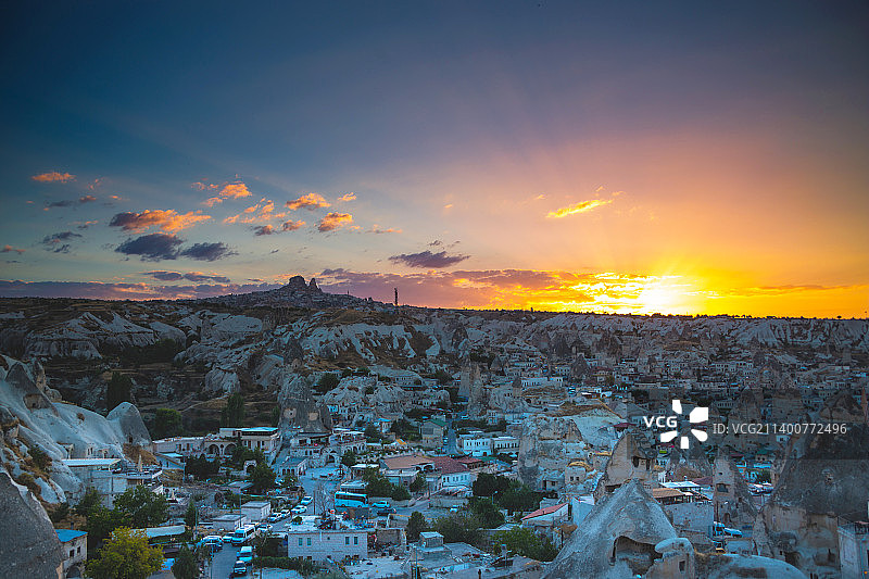 土耳其格雷梅落日图片素材