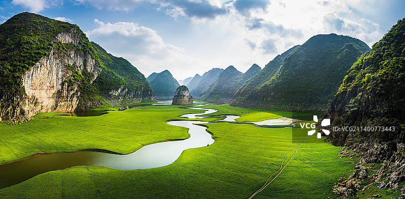 油菜河图片素材