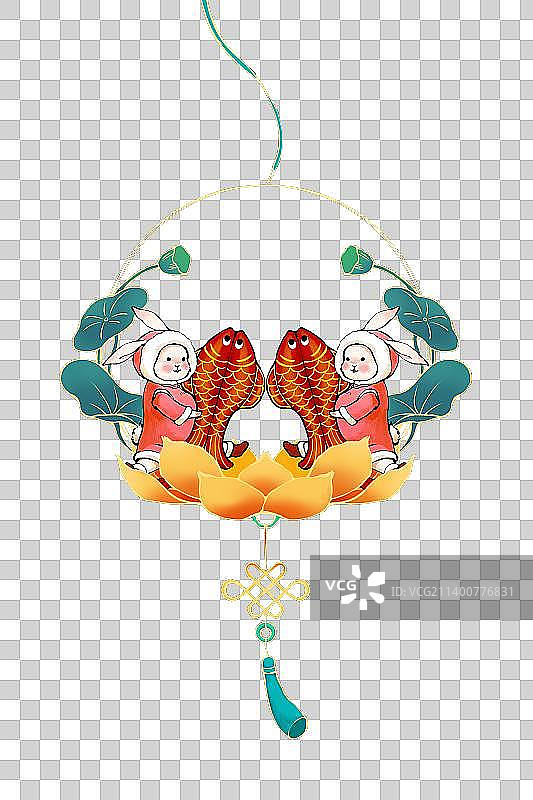 兔年如意挂饰图片素材