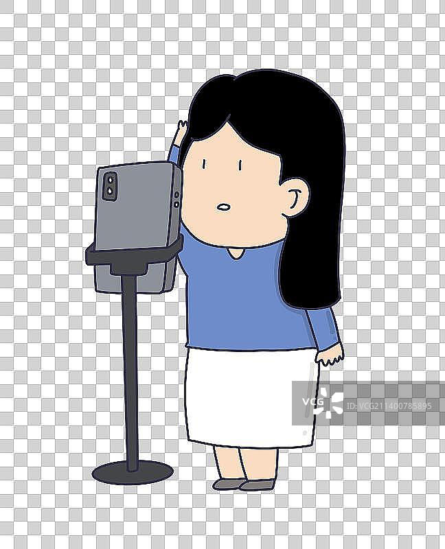 元素：女主播图片素材