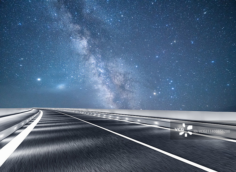 星空道路平台图片素材