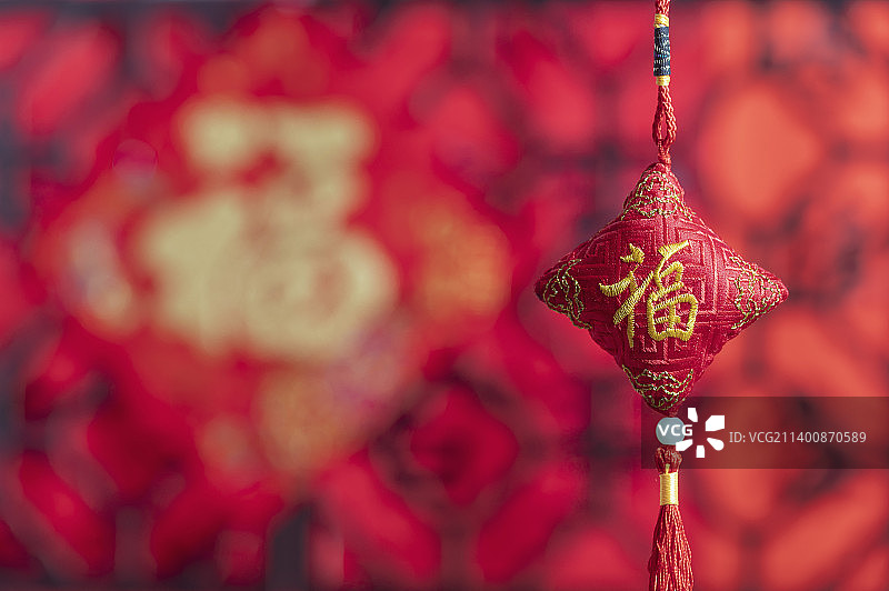 福字吊饰中国春节图片素材