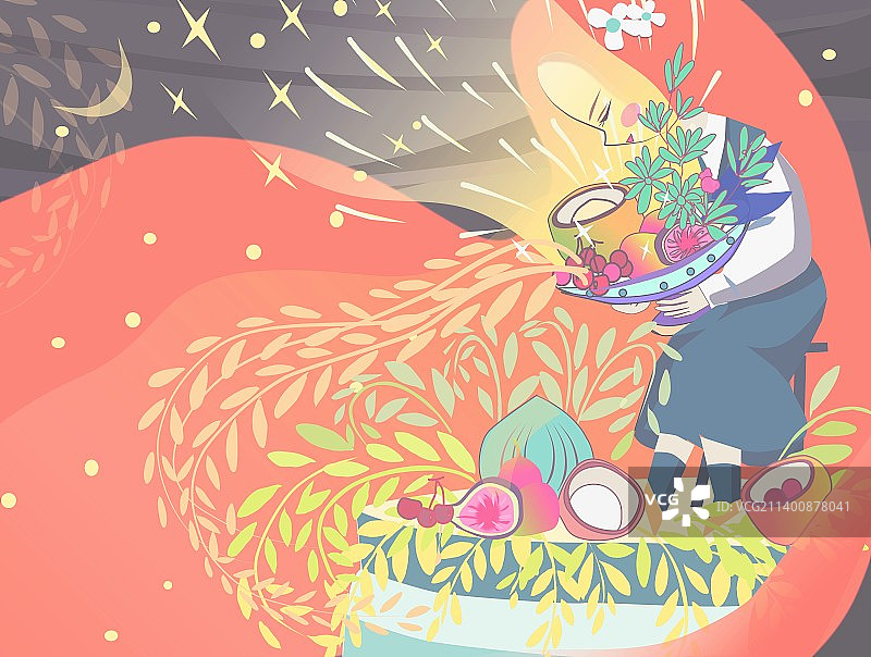 光与女孩图片素材