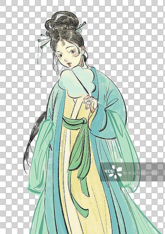 古风女子图片素材