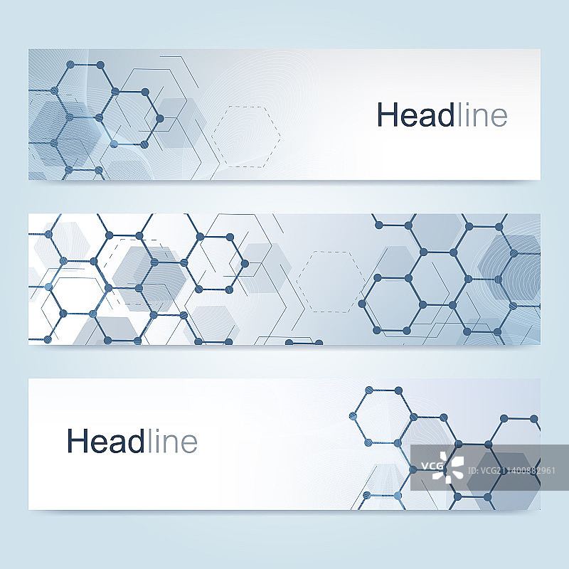 科学的现代旗帜DNA图片素材