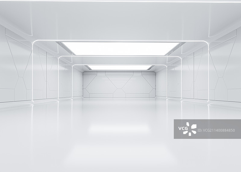 三维渲染白色房间图片素材