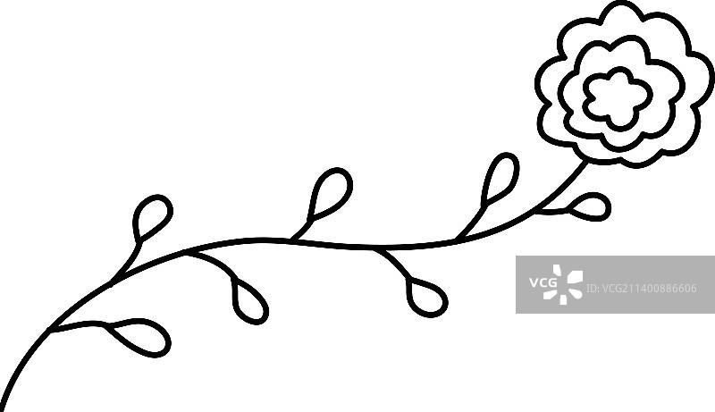 简约手绘花卉植物图案图片素材