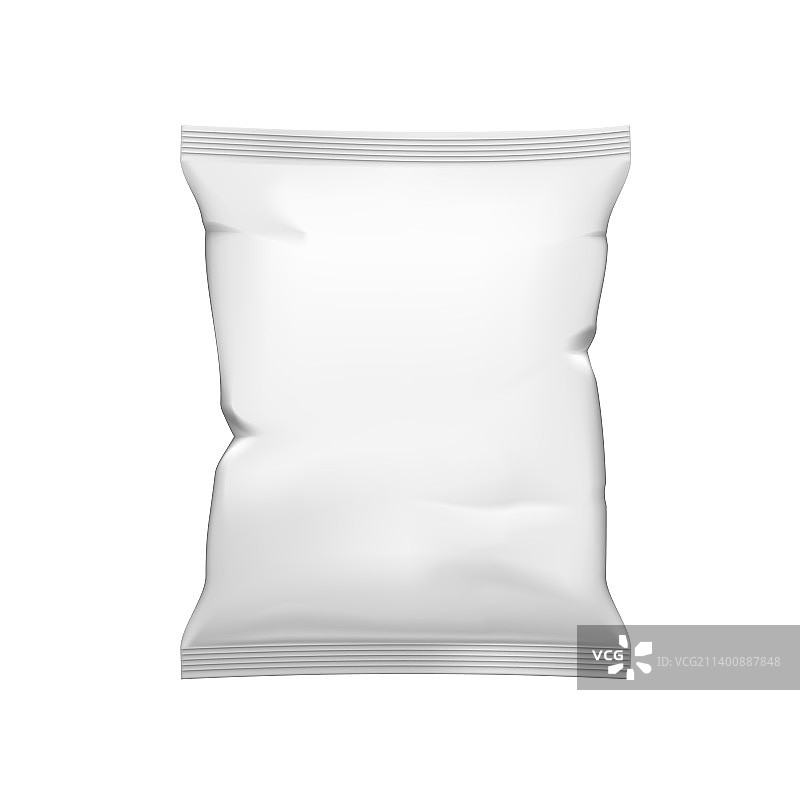 白色背景上的3D白色塑料包装图片素材