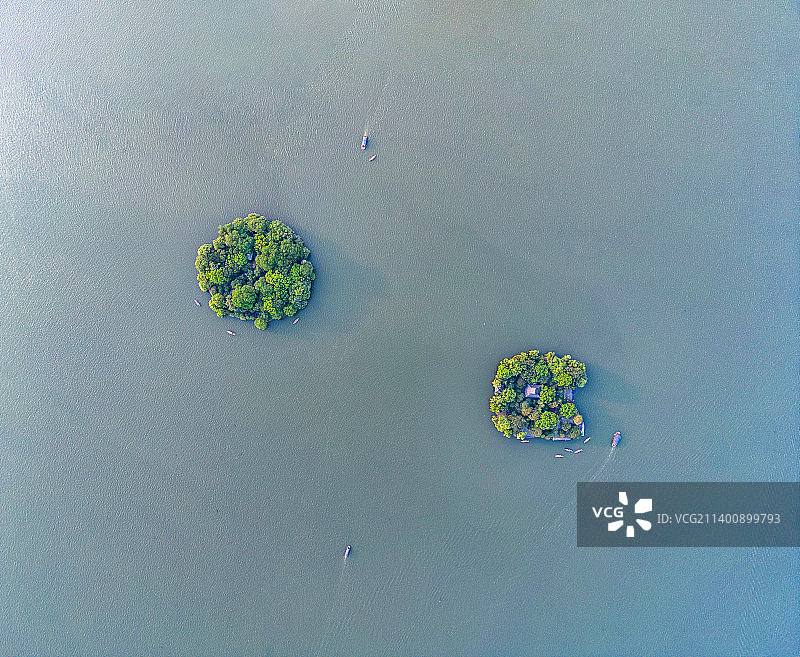 杭州西湖三岛图片素材