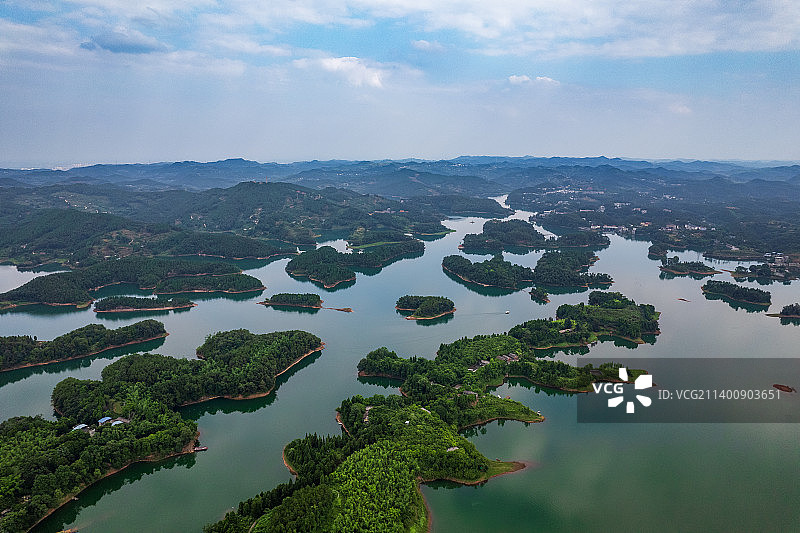 四川眉山仁寿县黑龙滩水库图片素材