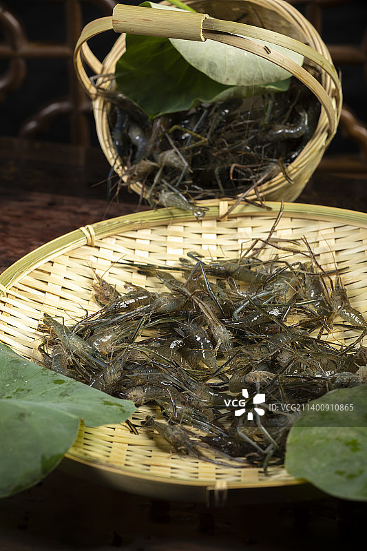 超市生鲜河虾图片素材