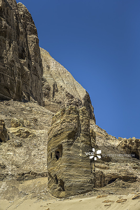 中国西藏阿里札达县的托林寺遗址图片素材