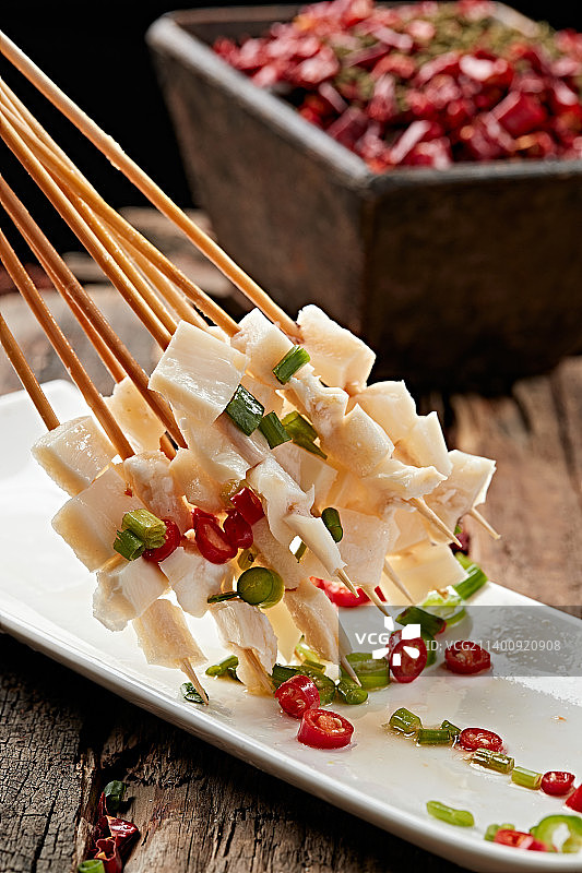 成都串串牛板筋肚仁图片素材