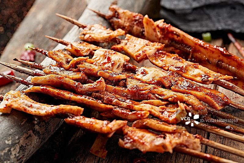 炭烤羊板筋图片素材