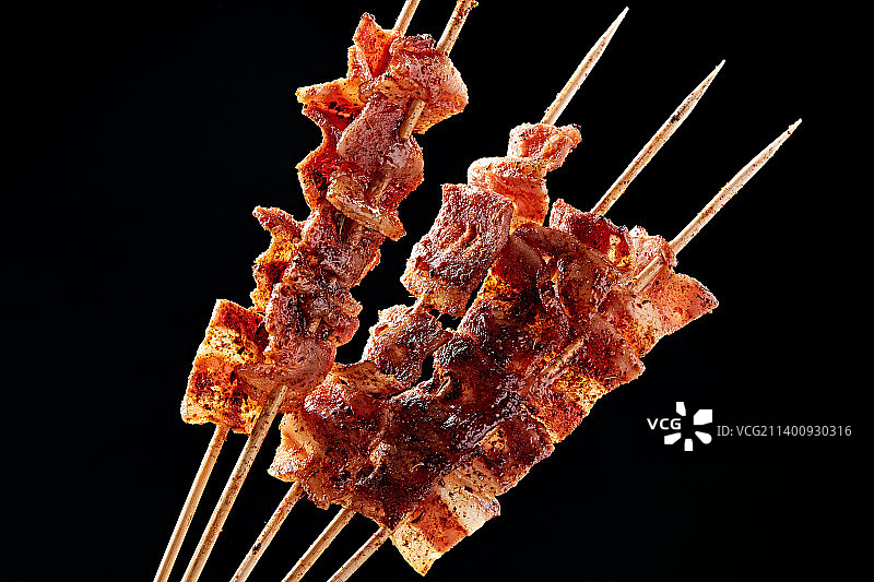 美味炭烤风味猪五花肉图片素材