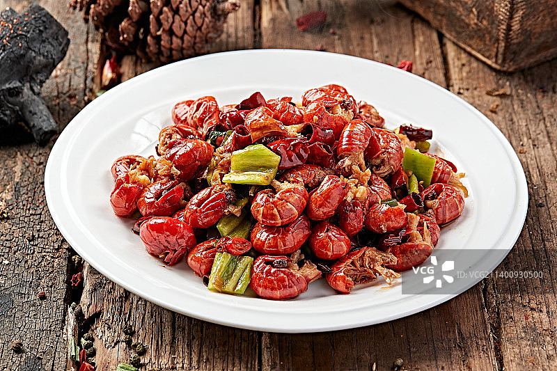 川香辣炒龙虾尾图片素材