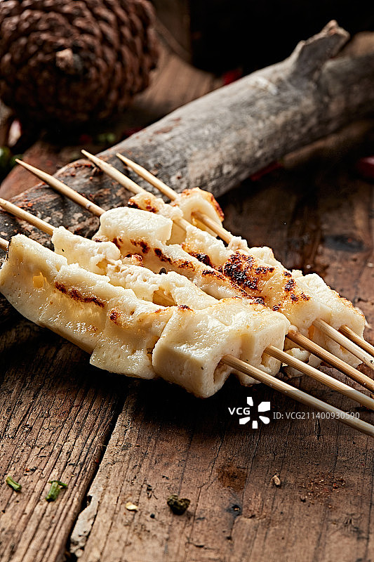 炭烤蒙族鲜奶豆腐图片素材