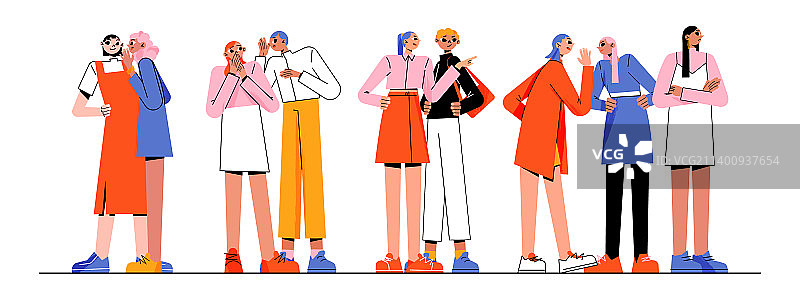 人物八卦耳语传播秘密图片素材