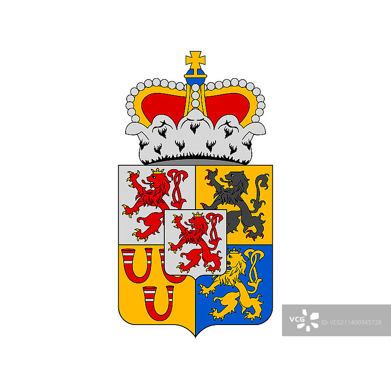 荷兰林堡纹章盾徽图片素材