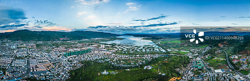 云南省红河州石屏县航拍风光图片素材