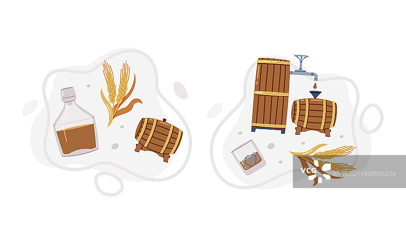 用于储存威士忌的木桶图片素材