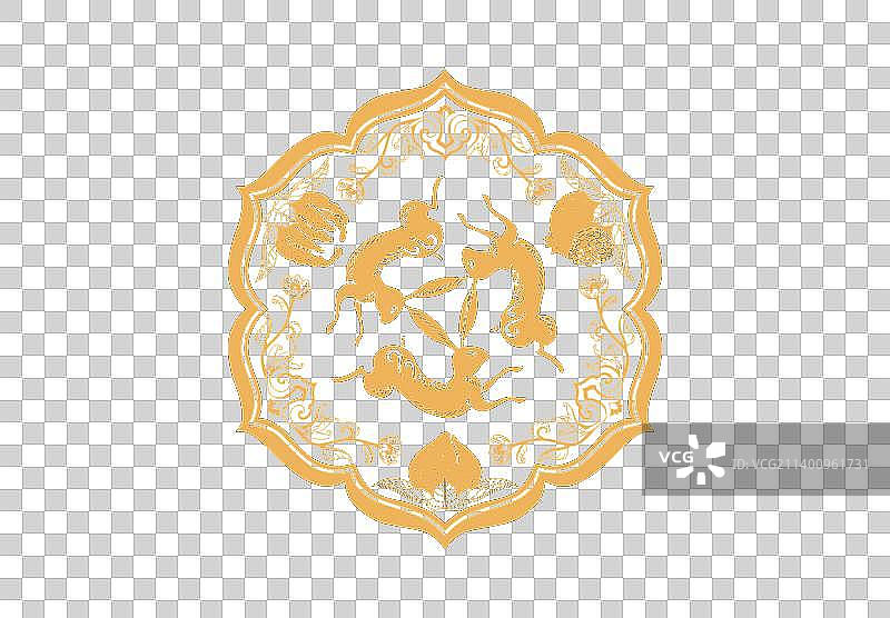 兔年三兔共耳传统中式纹样图片素材