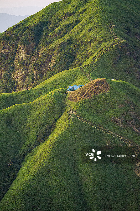 武功山千丈岩的山脊线图片素材