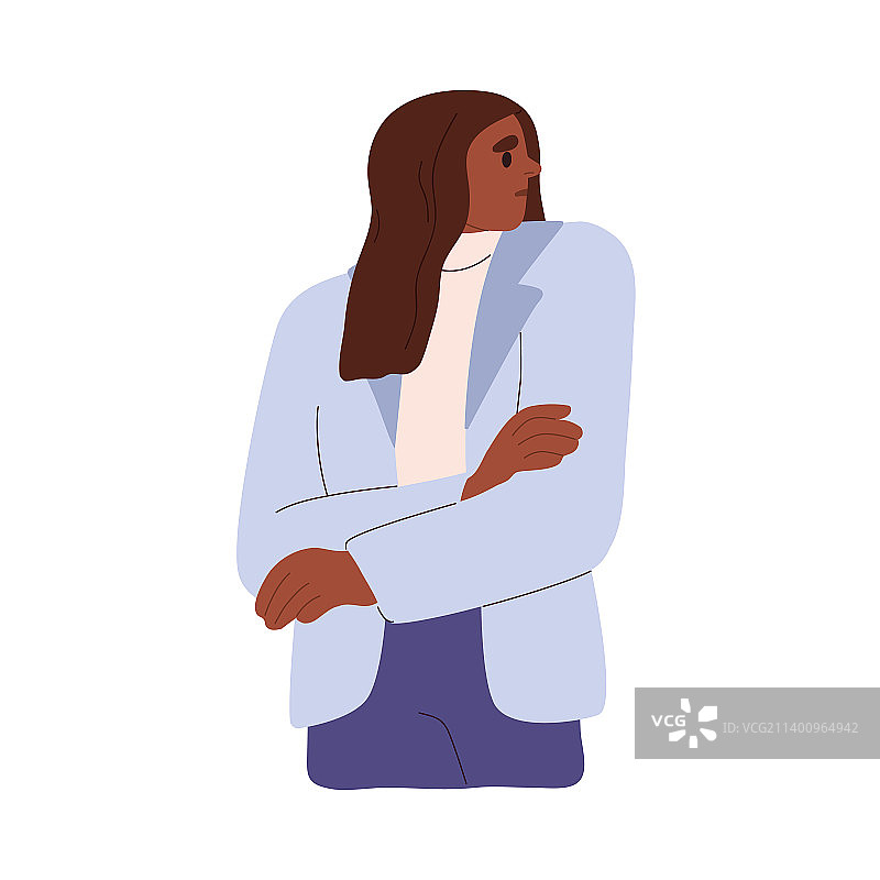 害怕紧张的女员工图片素材