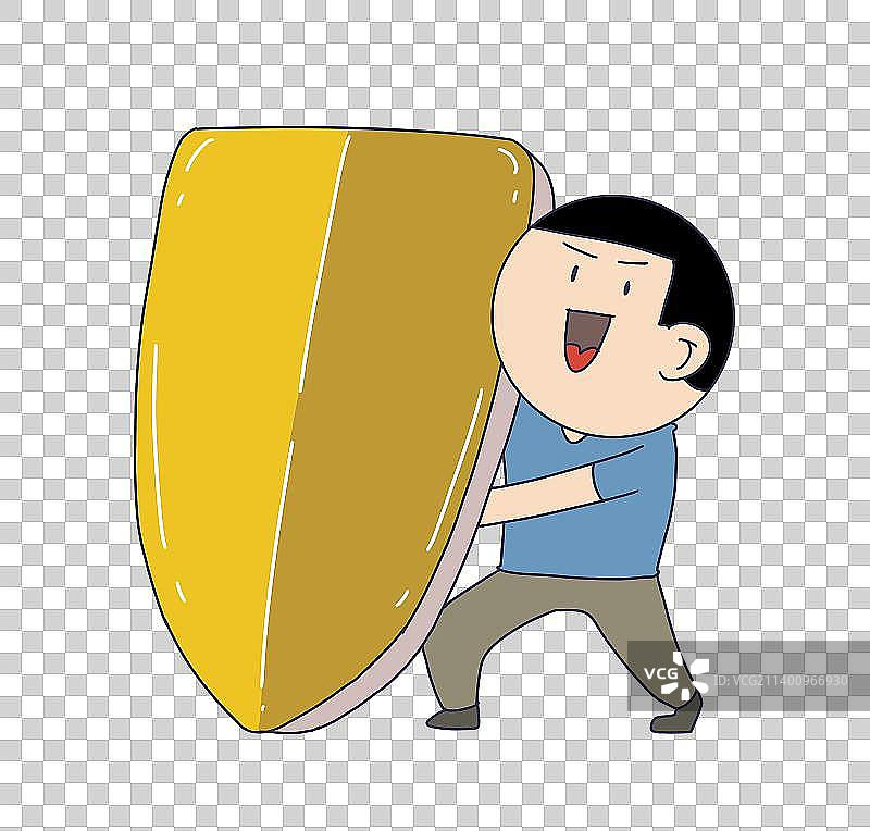 元素：手拿盾牌的人物图片素材