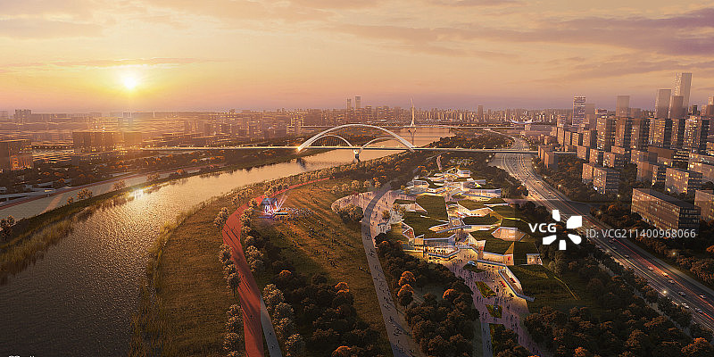 潇河城市设计及景观概念设计图片素材