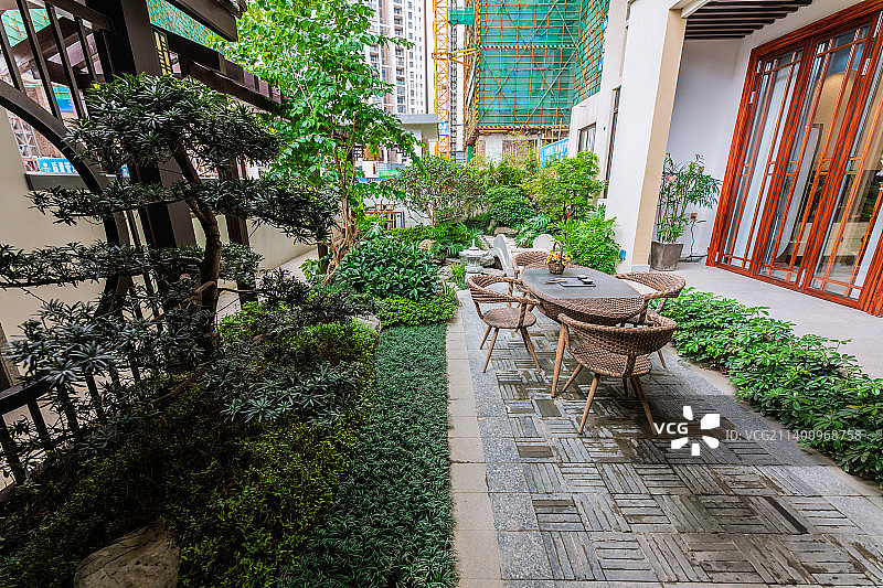 中式庭院商品房别墅图片素材