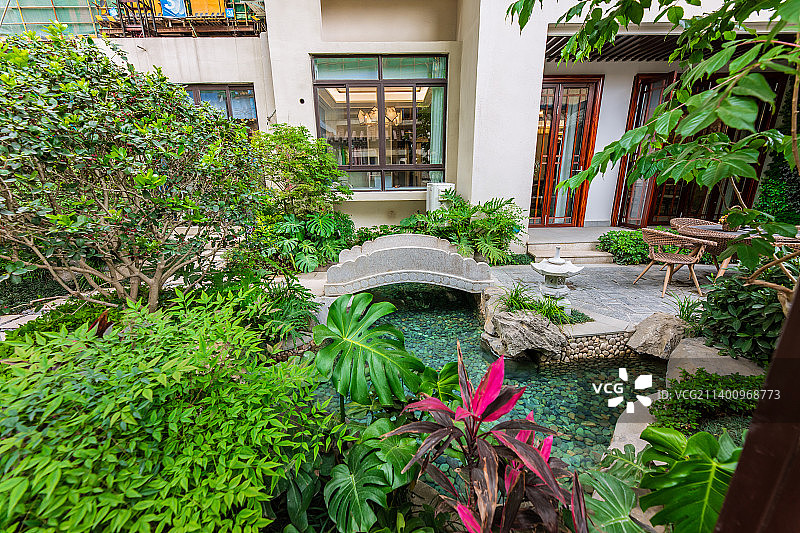 中式庭院商品房别墅图片素材