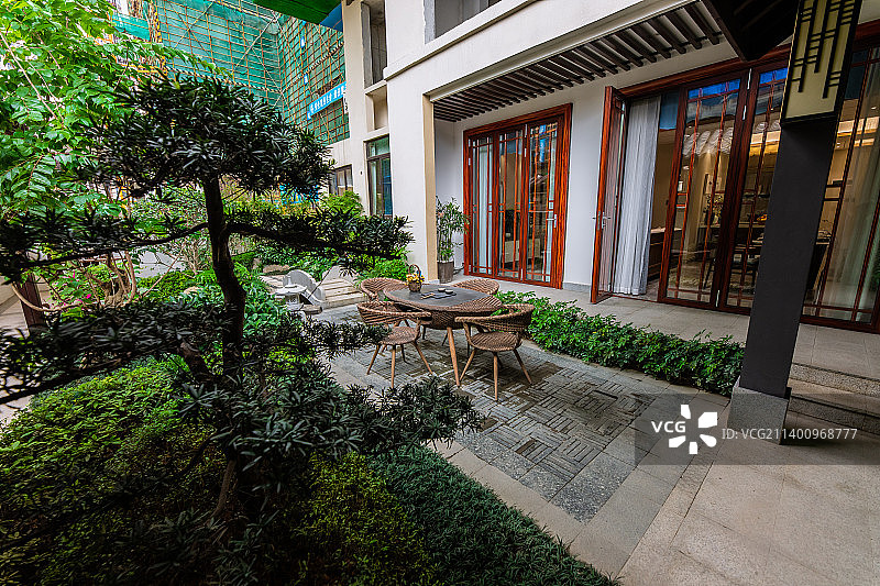 中式庭院商品房别墅图片素材