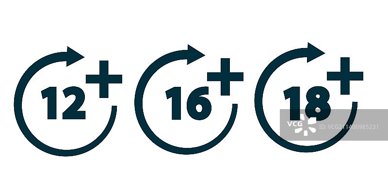 年龄限制图标年龄限制概念图片素材