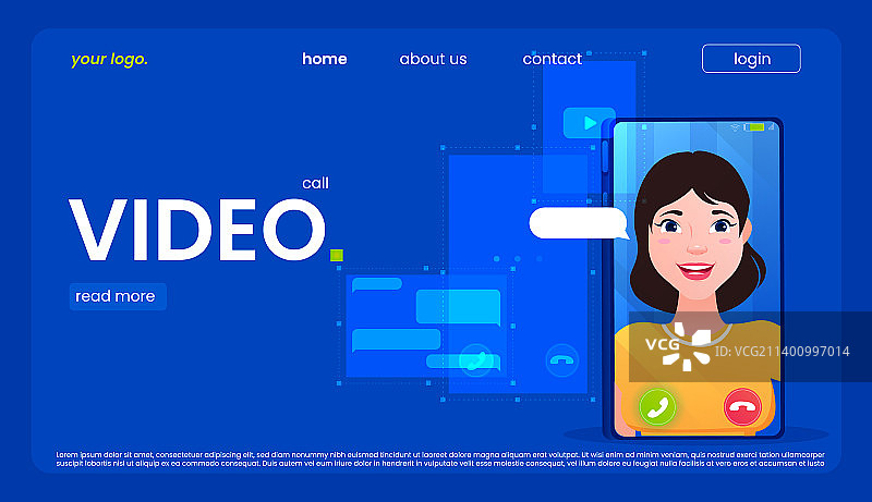 与女孩在线交谈视频通话banner图片素材