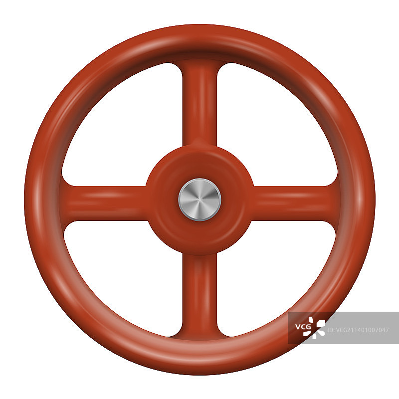 红色开启式闸阀图片素材